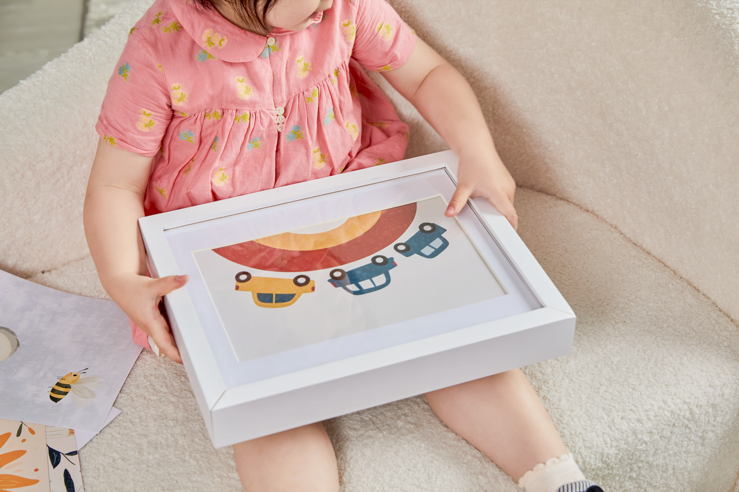 Kids Art Frame | Memory Box for 160+ Artworks | Solid Wood Display & Storage