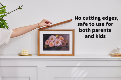 Kids Art Frame | Memory Box for 160+ Artworks | Solid Wood Display & Storage